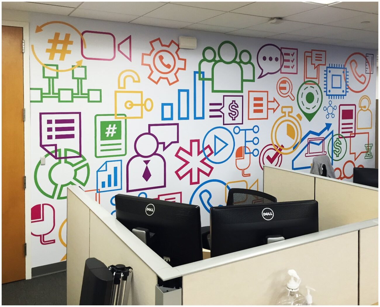 Wall mural for office