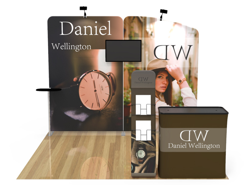 10x10 custom trade show booth kit A1 - Graphink Miami