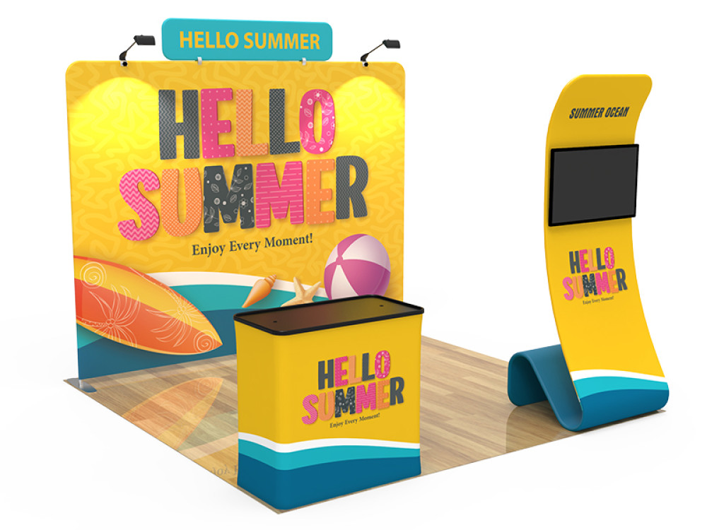 10x10 custom trade show booth kit 25 - view 3 - Graphink Miami