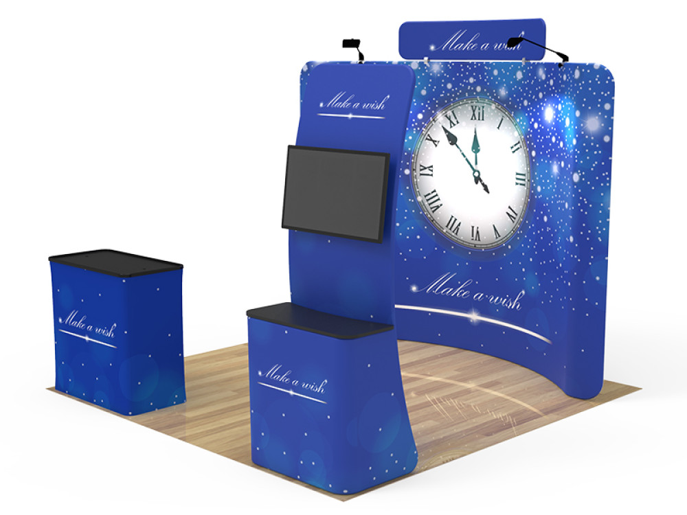 10x10 custom trade show booth kit 26 - view 2 - Graphink Miami