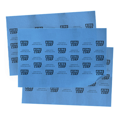 Full Color Printed Paper Tissue - Full Sheet in Fiesta Blue - custom printed bag - Graphink Miami