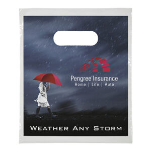 7½ x 9 Digital Full Color Die Cut Plastic Bag custom printed plastic bag - Graphink Miami