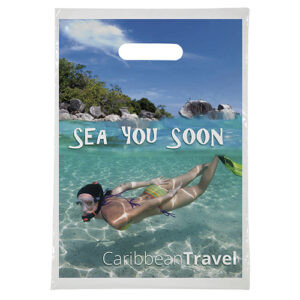 9x13 Digital Full Color Die Cut Plastic Bag custom printed plastic bag - Graphink Miami
