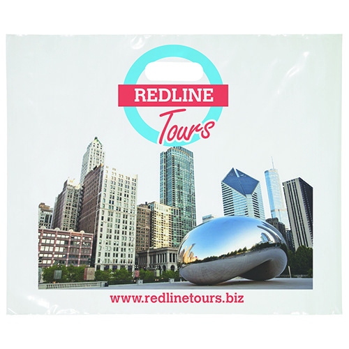 18 x 15 Digital Full-Color Die Cut Plastic Bag custom printed plastic bag - Graphink Miami