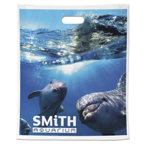 15x18x4 Digital Full Color Die Cut Plastic Bag custom printed plastic bag - Graphink Miami