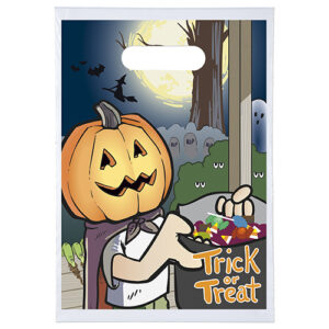 Pumpkin Head Plastic Bag custom printed plastic bag - Graphink Miami