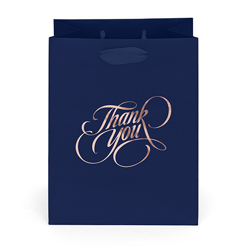 Berlin Paper Bag in Navy Blue - custom printed bag - Graphink Miami
