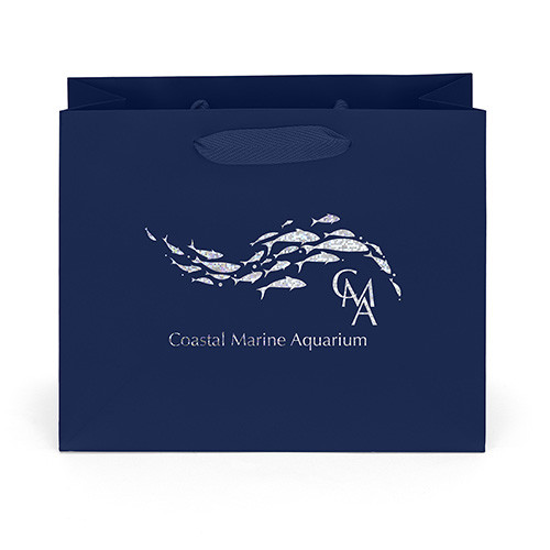 Paris Paper Bag in Navy Blue - custom printed bag - Graphink Miami