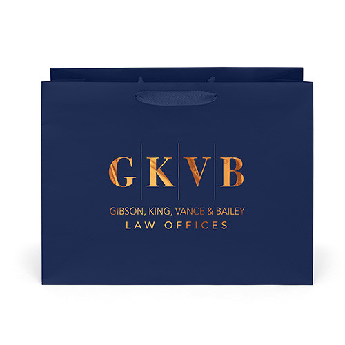 Rome Paper Bag in Navy Blue - custom printed bag - Graphink Miami