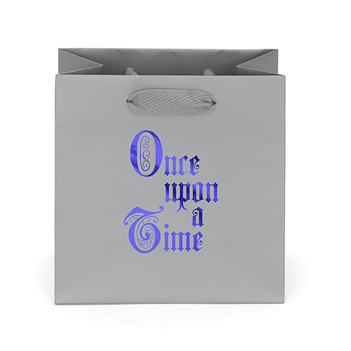 Dublin Paper Bag in Silver - custom printed bag - Graphink Miami