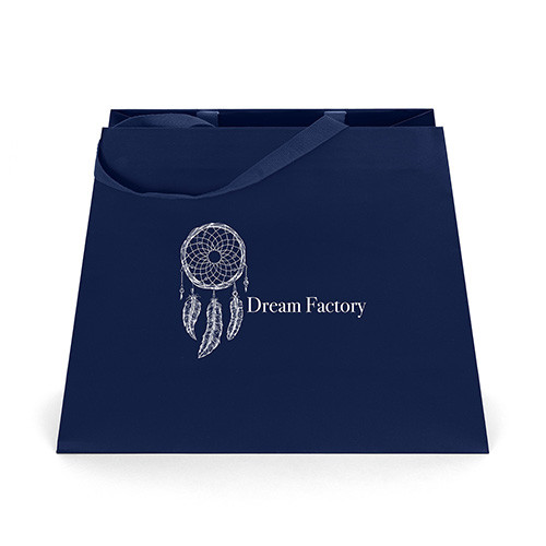 McKinley Paper Bag in Navy Blue - custom printed bag - Graphink Miami