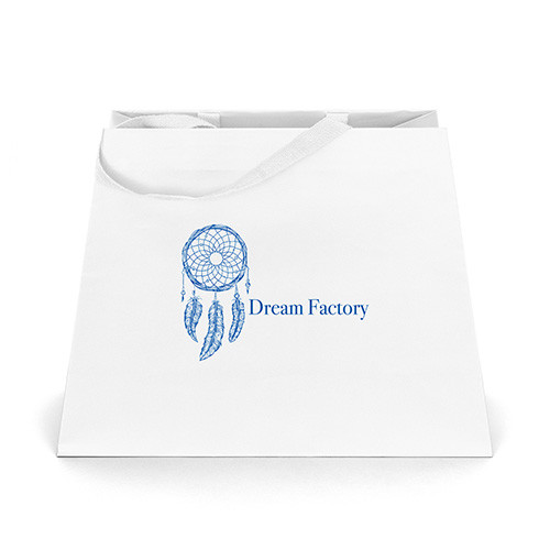 McKinley Paper Bag in White - custom printed bag - Graphink Miami