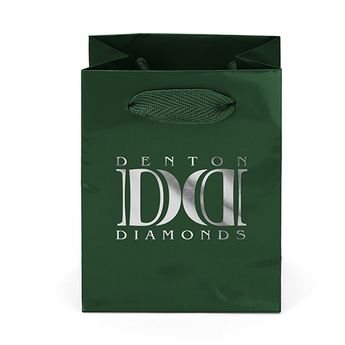 Jewel™ Paper Bag in Hunter Green - custom printed bag - Graphink Miami