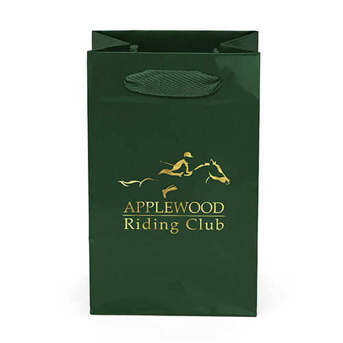 Gem™ Paper Bag in Hunter Green - custom printed bag - Graphink Miami