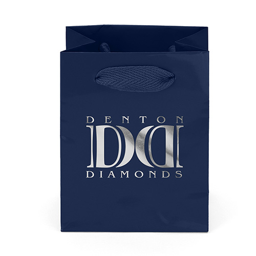 Jewel™ Paper Bag in Navy Blue - custom printed bag - Graphink Miami