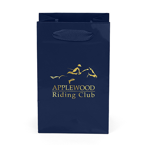Gem™ Paper Bag in Navy Blue - custom printed bag - Graphink Miami