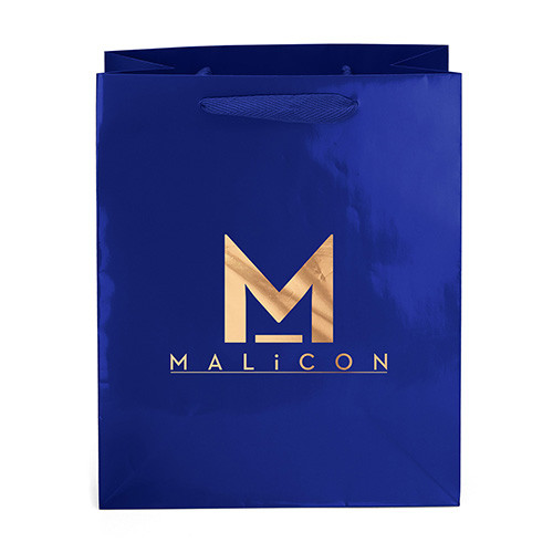 Emerald™ Paper Bag in Royal Blue - custom printed bag - Graphink Miami