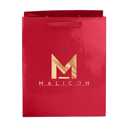 Emerald™ Paper Bag in Red - custom printed bag - Graphink Miami