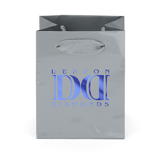 Jewel™ Paper Bag in Silver - custom printed bag - Graphink Miami