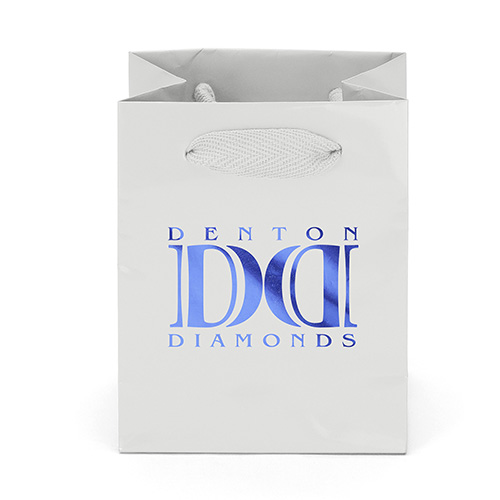 Jewel™ Paper Bag in White - custom printed bag - Graphink Miami