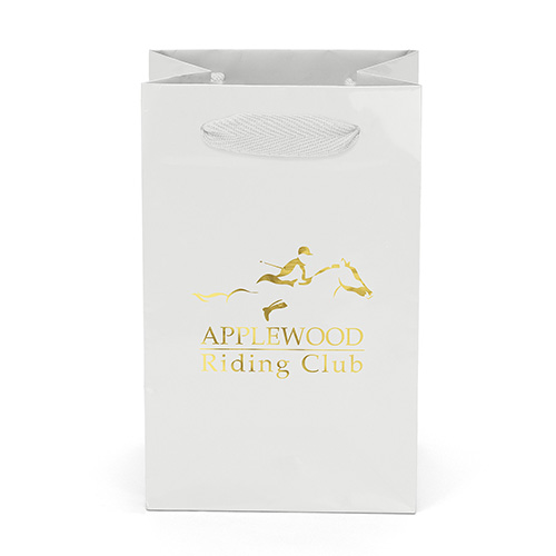 Gem™ Paper Bag in White - custom printed bag - Graphink Miami