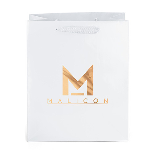 Emerald™ Paper Bag in White - custom printed bag - Graphink Miami
