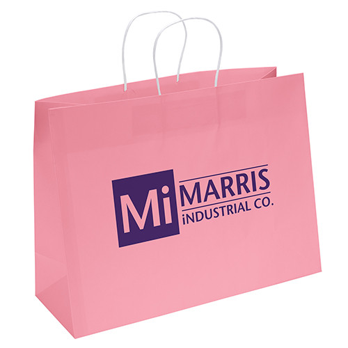 Brite Vogue Paper Bag in Pink - custom printed bag - Graphink Miami