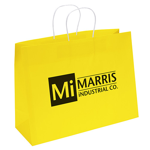 Brite Vogue Paper Bag in Yellow - custom printed bag - Graphink Miami