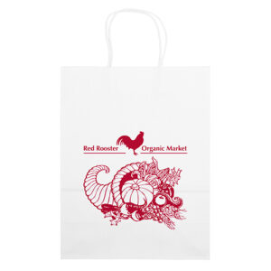White Kraft Jenny Paper Bag custom printed paper bag - Graphink Miami