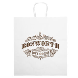 White Kraft Brute Paper Bag custom printed paper bag - Graphink Miami