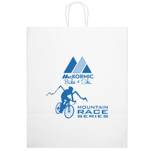 White Kraft Stephanie Paper Bag custom printed paper bag - Graphink Miami