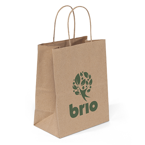 Eco Shopper Mini custom printed paper bag - view 2 - Graphink Miami