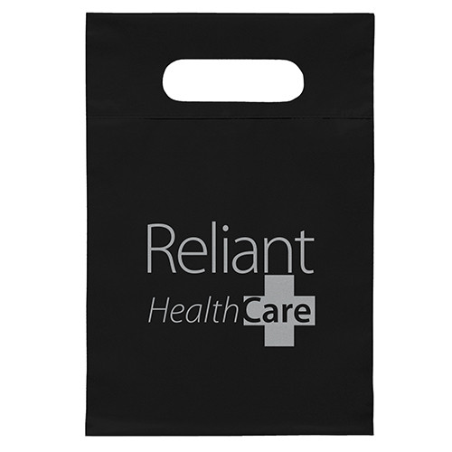 Die Cut Handle Bag 7x10½ in Black - custom printed bag - Graphink Miami