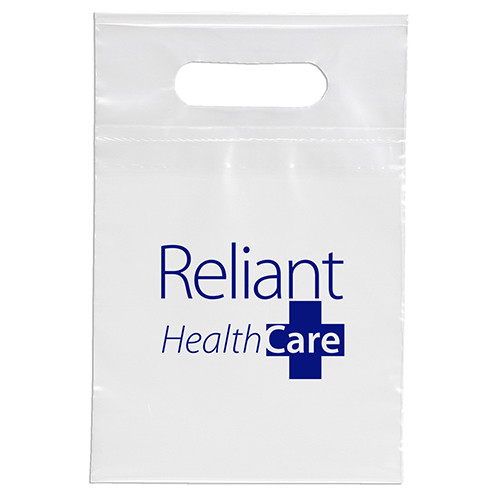 Die Cut Handle Bag 7x10½ in Clear - custom printed bag - Graphink Miami
