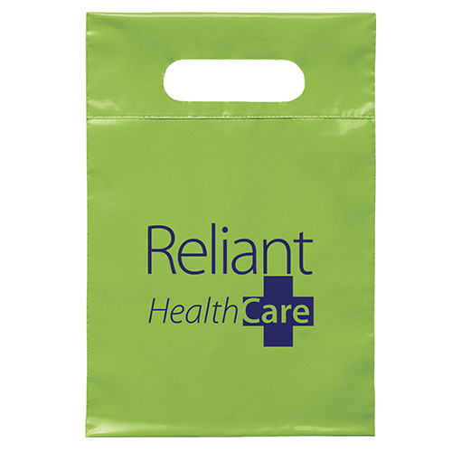 Die Cut Handle Bag 7x10½ in Lime Green - custom printed bag - Graphink Miami