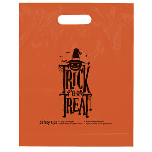 Trick or Treat Die Cut Bag custom printed plastic bag - Graphink Miami