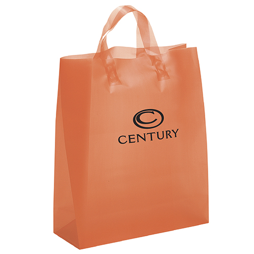 Hercules Plastic Bag in Tangerine - custom printed bag - Graphink Miami