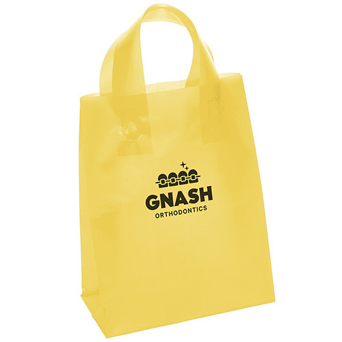 Apollo Plastic Bag in Yellow - custom printed bag - Graphink Miami
