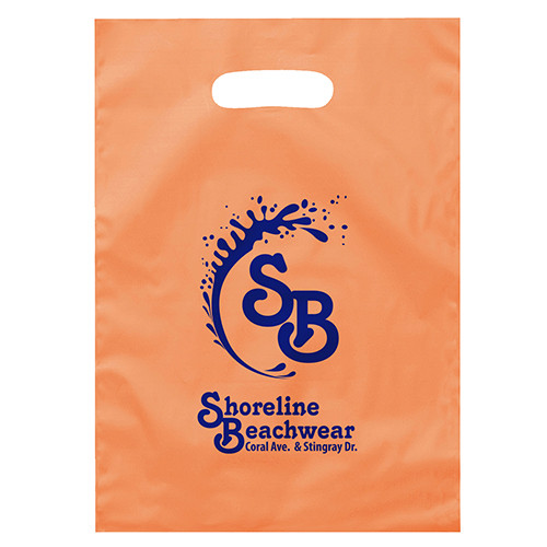 Aster™ Plastic Bag in Tangerine - custom printed bag - Graphink Miami
