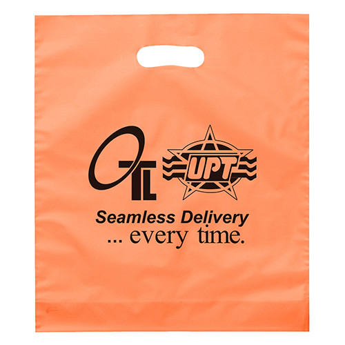 Rose™ Plastic Bag in Tangerine - custom printed bag - Graphink Miami