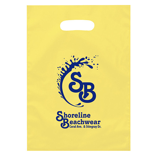 Aster™ Plastic Bag in Yellow - custom printed bag - Graphink Miami