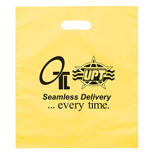 Rose™ Plastic Bag in Yellow - custom printed bag - Graphink Miami