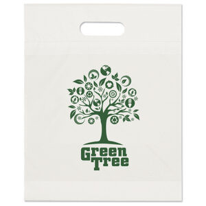 Eco Die Cut 12x15x3 Plastic Bag custom printed plastic bag - Graphink Miami