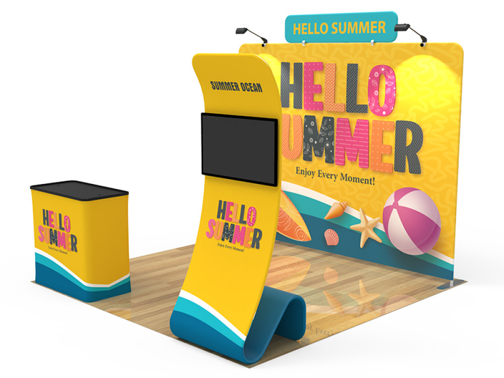 10x10 custom trade show booth kit 25 - view 2 - Graphink Miami