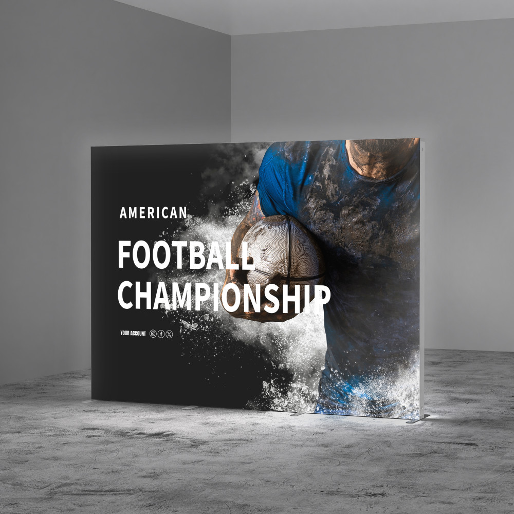 10ft SEG Backlit Fabric Display - view 2 - trade show display Miami