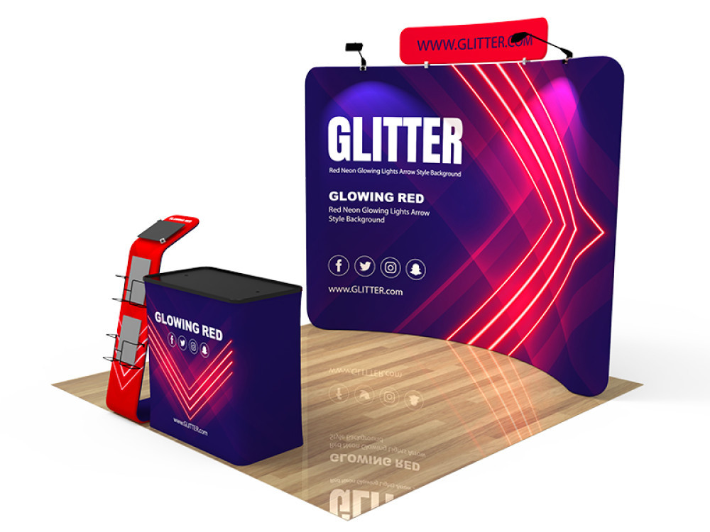 10x10 custom trade show booth kit 18 - view 2 - Graphink Miami