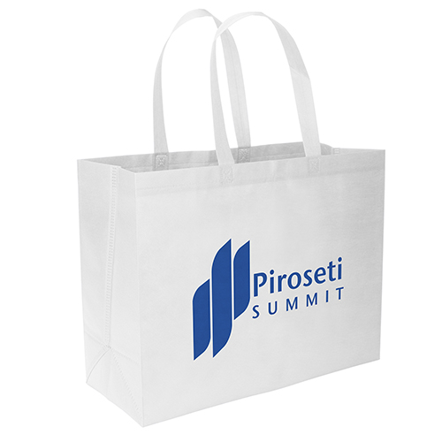 Value™ Non-Woven Bag in White - custom printed bag - Graphink Miami