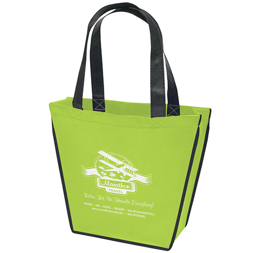 Carnival Tote in Lime Green - custom printed bag - Graphink Miami