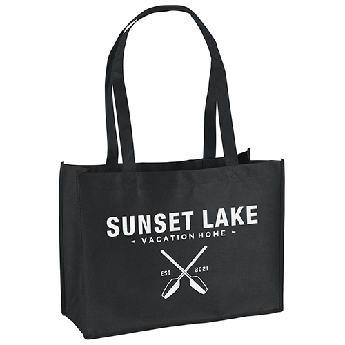 Franklin Non-Woven Bag in Black - custom printed bag - Graphink Miami