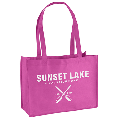 Franklin Non-Woven Bag in Brite Pink - custom printed bag - Graphink Miami